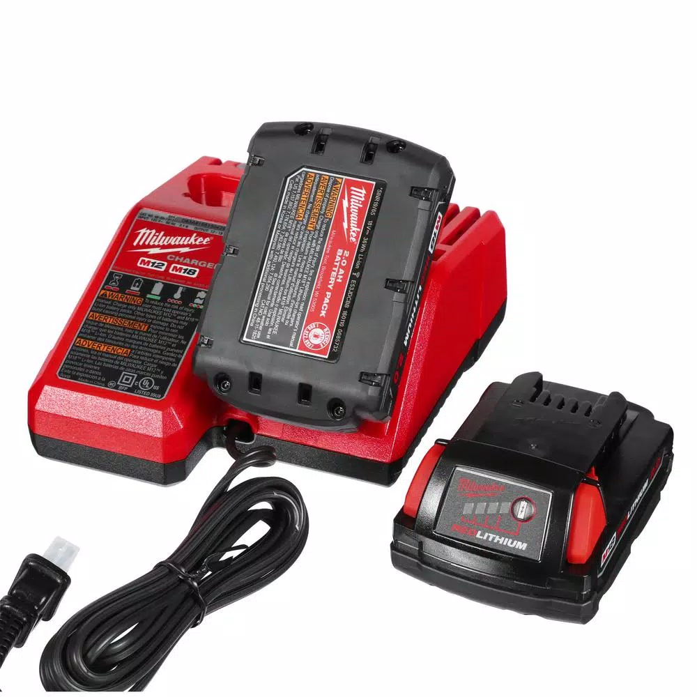 Milwaukee M18 FUEL 3/8 in. Compact Impact Wrench Kit w/ (2) 2.0 Ah Batteries & Charger