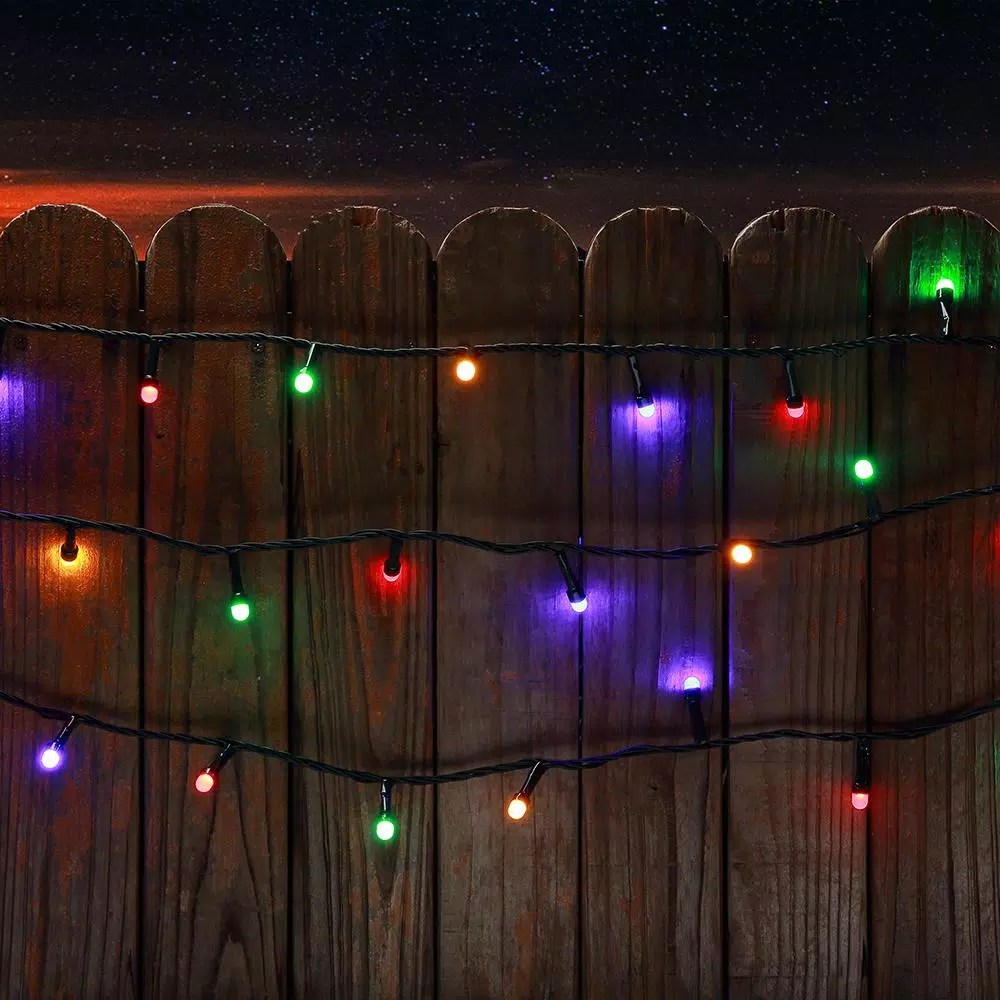 Novolink 50 ft. Multi-Color LED Mini Globe String Lights, 200 Bulbs, Indoor/Outdoor