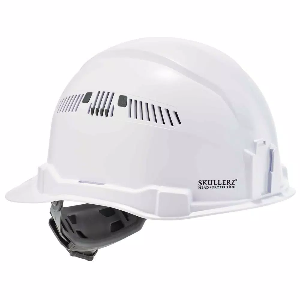 Ergodyne Skullerz 8972 Class C Vented Cap Style Hard Hat with Ratchet Suspension - White