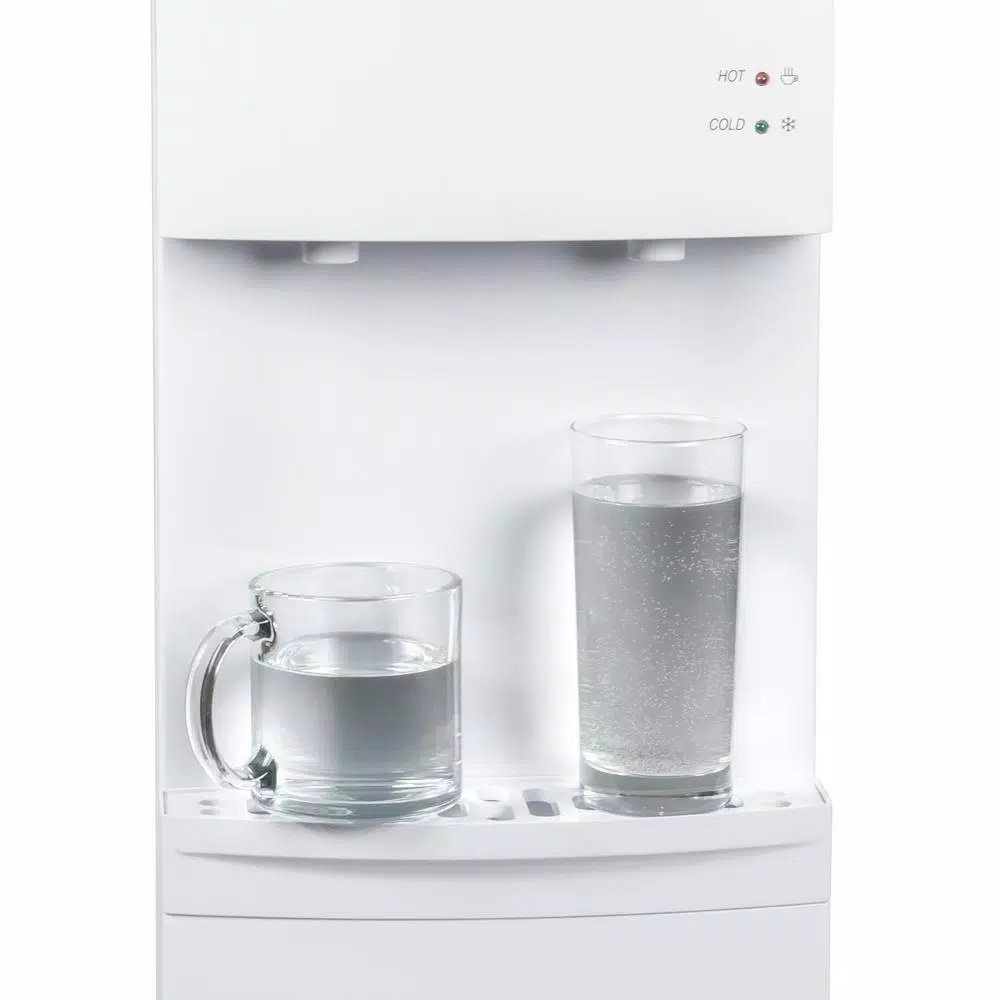 Igloo Top Loading Water Dispenser with Hot and Cold Water, White