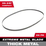 Milwaukee 35-3/8 in. 8/10 TPI Extreme Metal Cutting Band Saw Blades, 25-Pack thumbnail 6