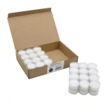 Stonebriar Collection Stonebriar Unscented White Paraffin Tealight Candles, Clear Cup, 48-Pack thumbnail 3