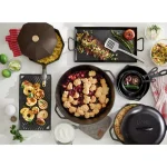 FINEX 12 in. Cast Iron Skillet with Lid, Pre-Seasoned Handmade Cookware thumbnail 2
