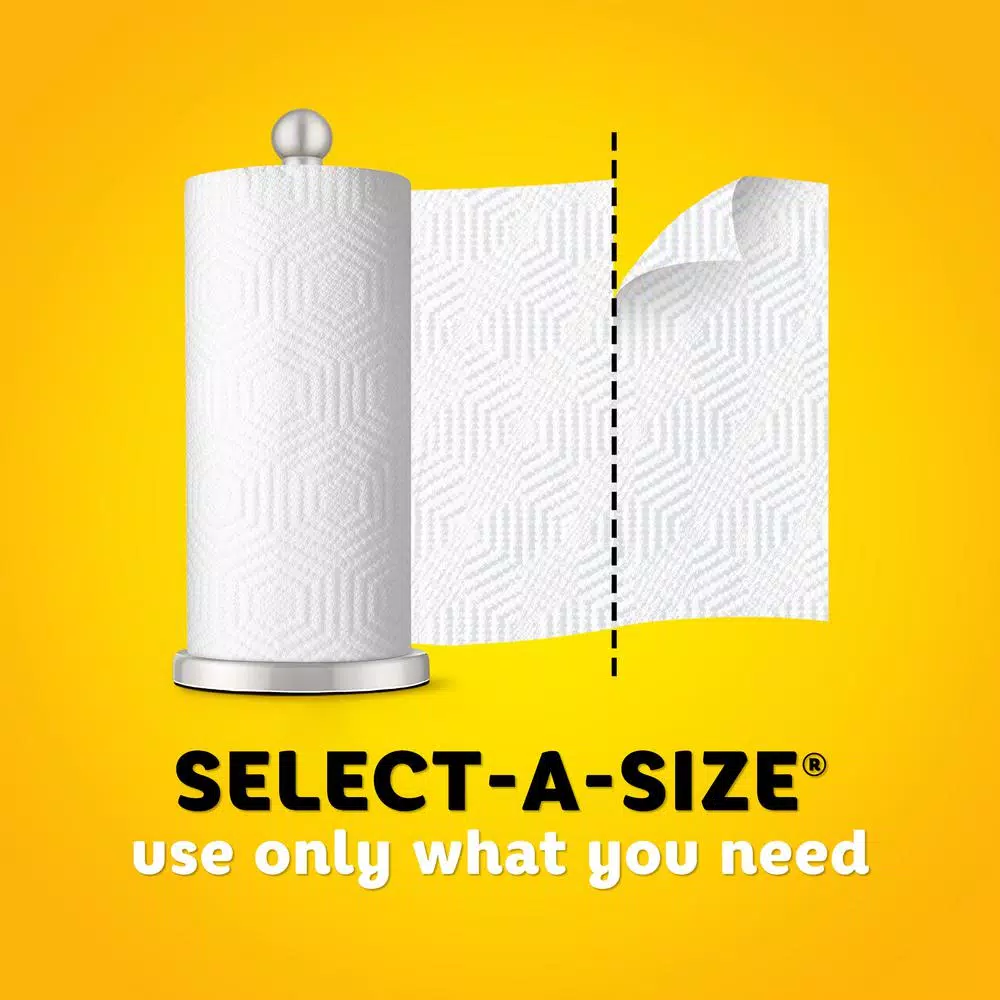Bounty Essentials Select-A-Size White Paper Towels, 12 Big Rolls