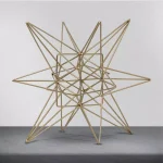 Crystal Art Gallery Gold Painted Metal Star Large Figurine - Modern Geometric Home Decor thumbnail 1