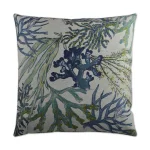 Unbranded Reef Blue Graphic Down Throw Pillow - 24 x 24 in. Coastal Style Square Pillow thumbnail 1