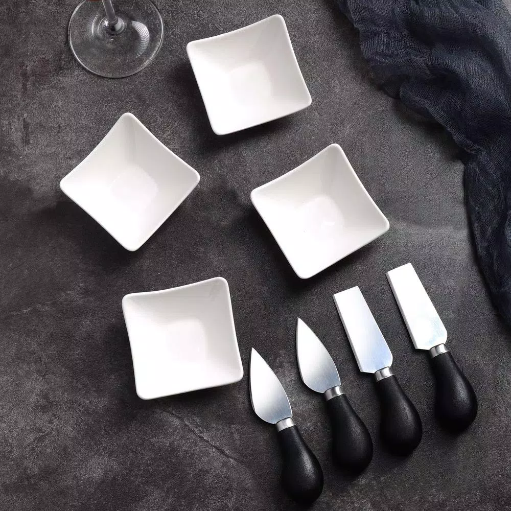 MALACASA 2.95-Inch White Porcelain Ramekins Set of 4, Ceramic Small Serving Bowls