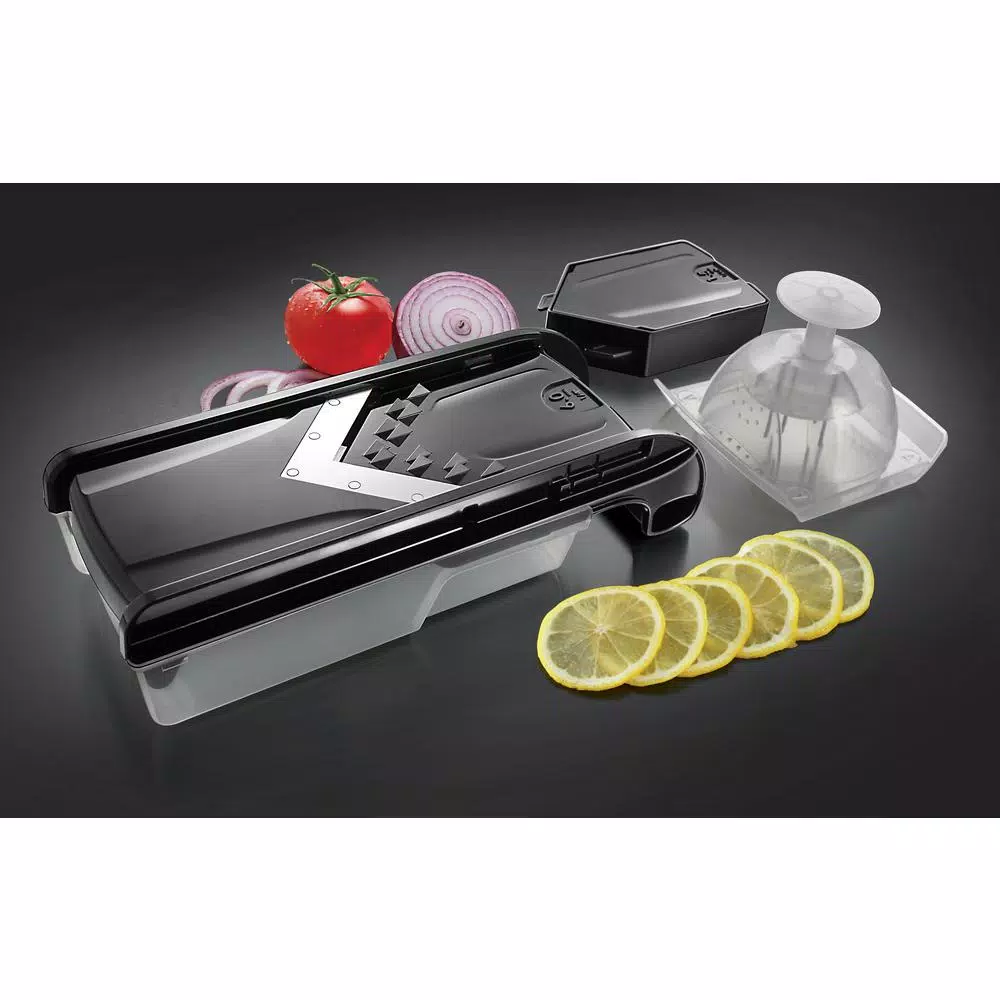 Simposh Easy V Mandoline Slicer with V-Shaped Stainless Steel Blade and Food Holder