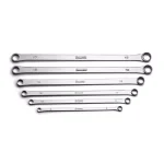 Capri Tools Metric 8-19 mm 0-Degree Offset Extra-Long Box End Wrench Set, 6-Piece thumbnail 1