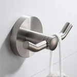 Kraus Elie Double Robe and Towel Hook, Brushed Nickel thumbnail 1