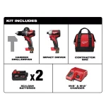 Milwaukee M18 Brushless 2-Tool Combo Kit: Hammer Drill & 3-Speed Impact Driver with (2) 4.0 Ah Batteries thumbnail 2