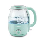 Elite Gourmet 1.2L Adjustable Temperature Electric Glass Kettle, 5-Cup Capacity, Mint thumbnail 1