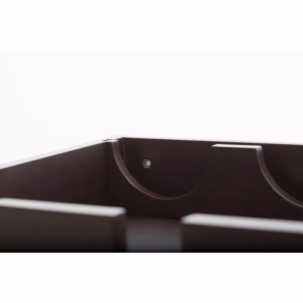 Kiera Grace Kieragrace Ellington Espresso Wall Mounted Wine Rack & Glass Holder