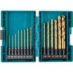 Makita Impact GOLD 14-Piece Titanium Nitride Coated Hex Shank Drill Bit Set thumbnail 1