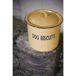 3R Studios Yellow Metal Dog Biscuit Container with Lid and Distressed Finish thumbnail 3