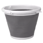 Unbranded 2.6 Gal. Grey Collapsible Plastic & Silicone Bucket, 10L Capacity thumbnail 6