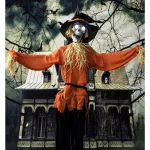 Haunted Hill Farm 5 ft. Animated Skeleton Scarecrow Halloween Prop thumbnail 9