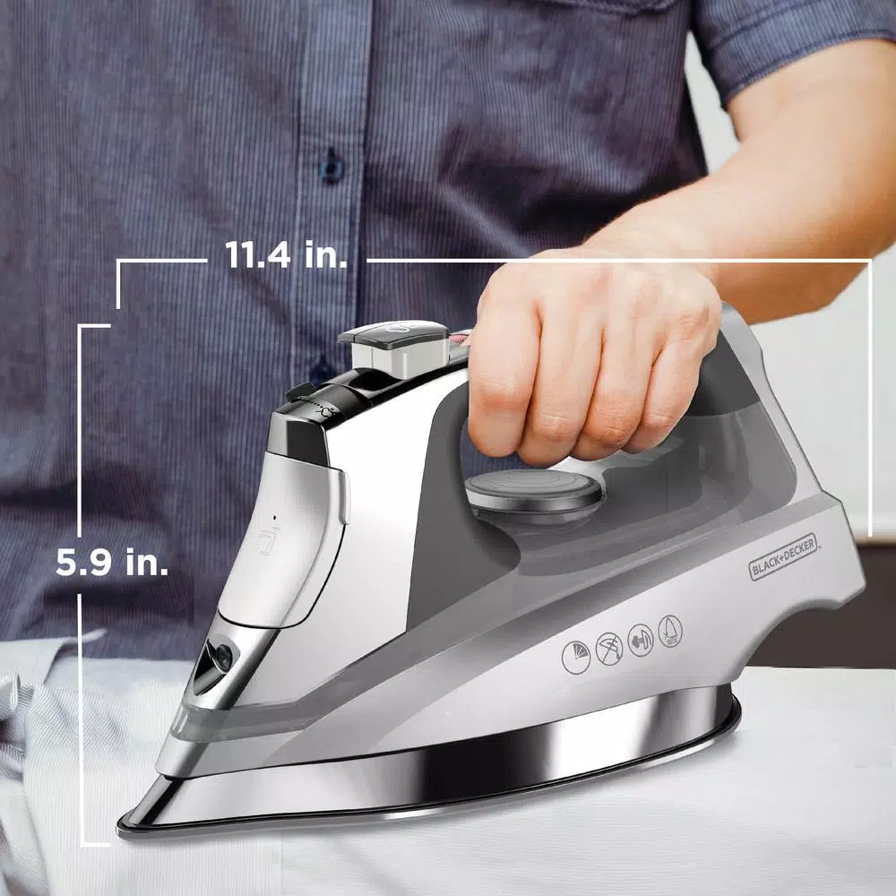 BLACK+DECKER Allure Professional Steam Iron with Dynamic Steam Technology, 1600W, Stainless Steel Soleplate