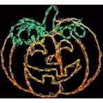 Haunted Hill Farm Happy Jack-O-Lantern LED Halloween Light, Indoor/Outdoor Pumpkin Decor thumbnail 1