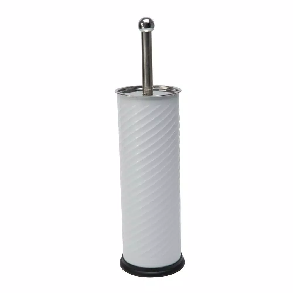 Bath Bliss Toilet Brush Set with Swirl Design Decorative Holder