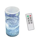 Lavish Home Starry Night LED Flameless Candle with Remote, Vanilla Scented thumbnail 1