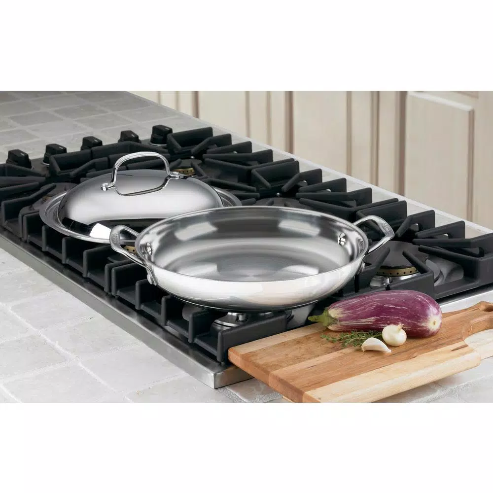 Cuisinart Chef's Classic 12 in. Stainless Steel Frying Pan with Flavor Lock Lid
