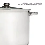Ecolution Pure Intentions 16 Qt. Stainless Steel Stock Pot with Glass Lid thumbnail 4