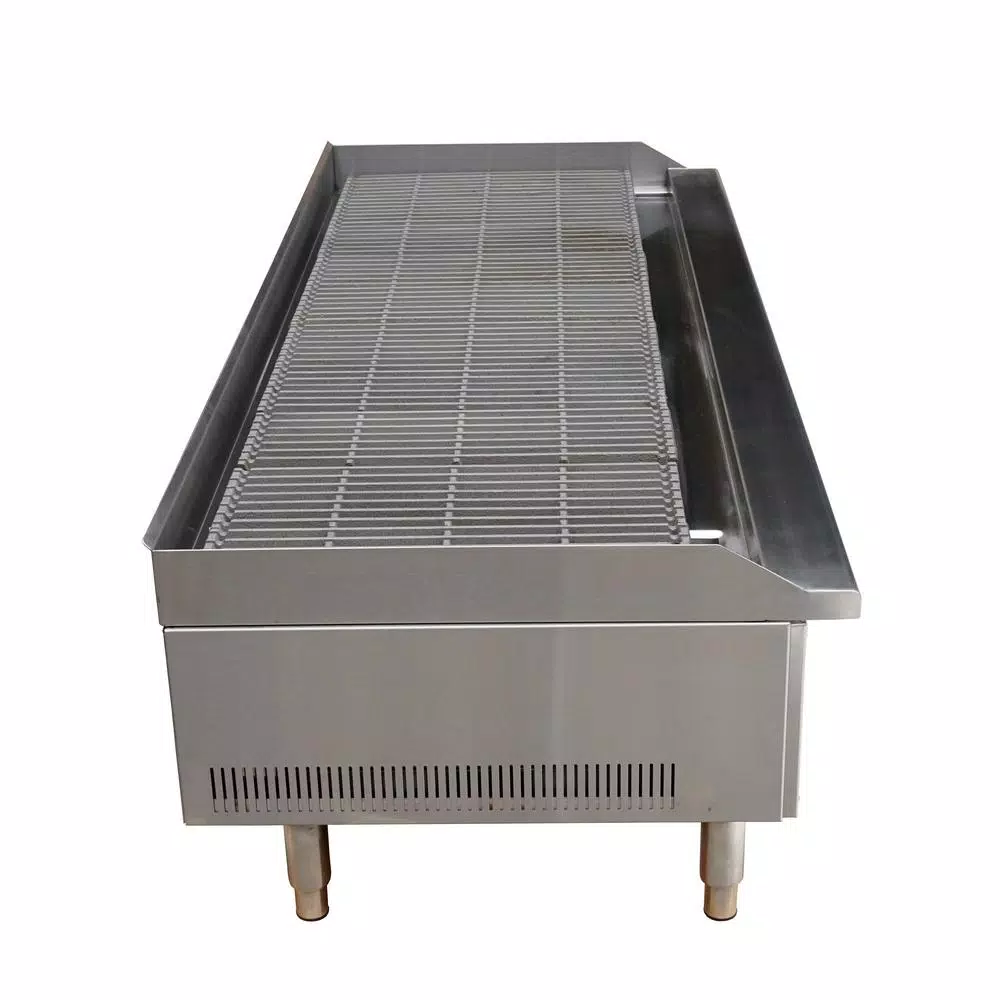 SABA 60 in. Stainless Steel Gas Cooktop Charbroiler with 5 Burners