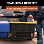 CURT Steel Wide Basket Style Hitch Cargo Carrier, 500 lb. Capacity, 2 in. Receiver thumbnail 6