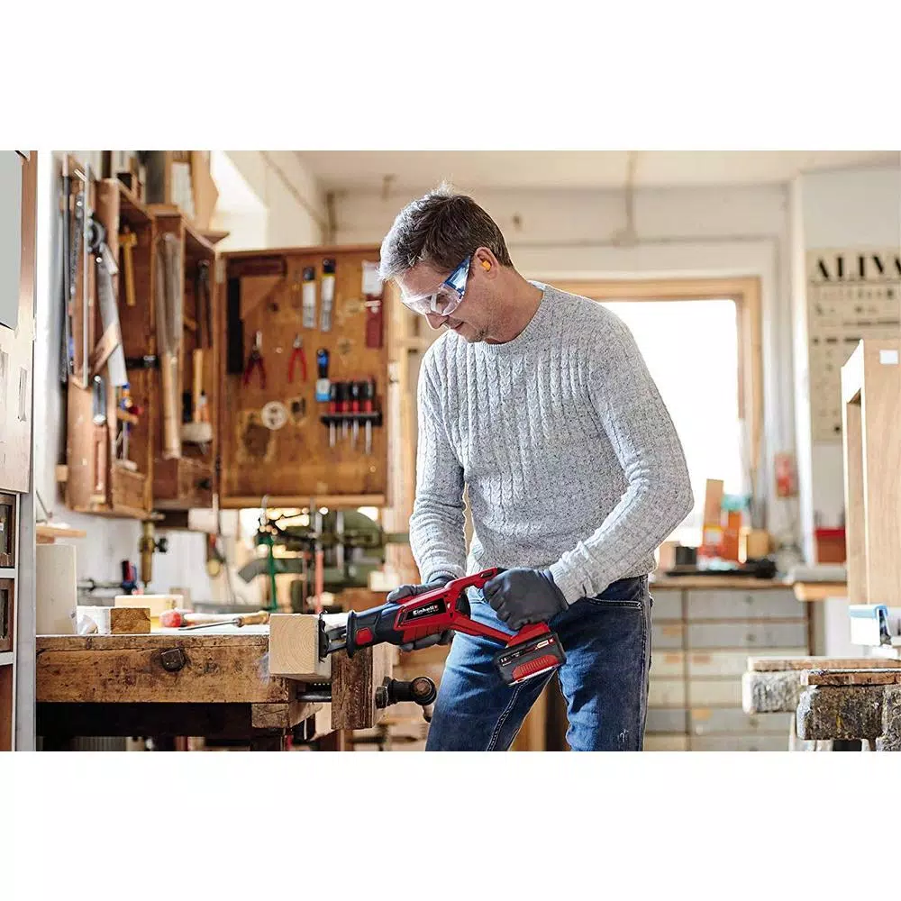 Einhell PXC 18V Cordless Reciprocating Saw, 2600 SPM, 1 in. Stroke with 6 in. Wood Blade (Tool Only)