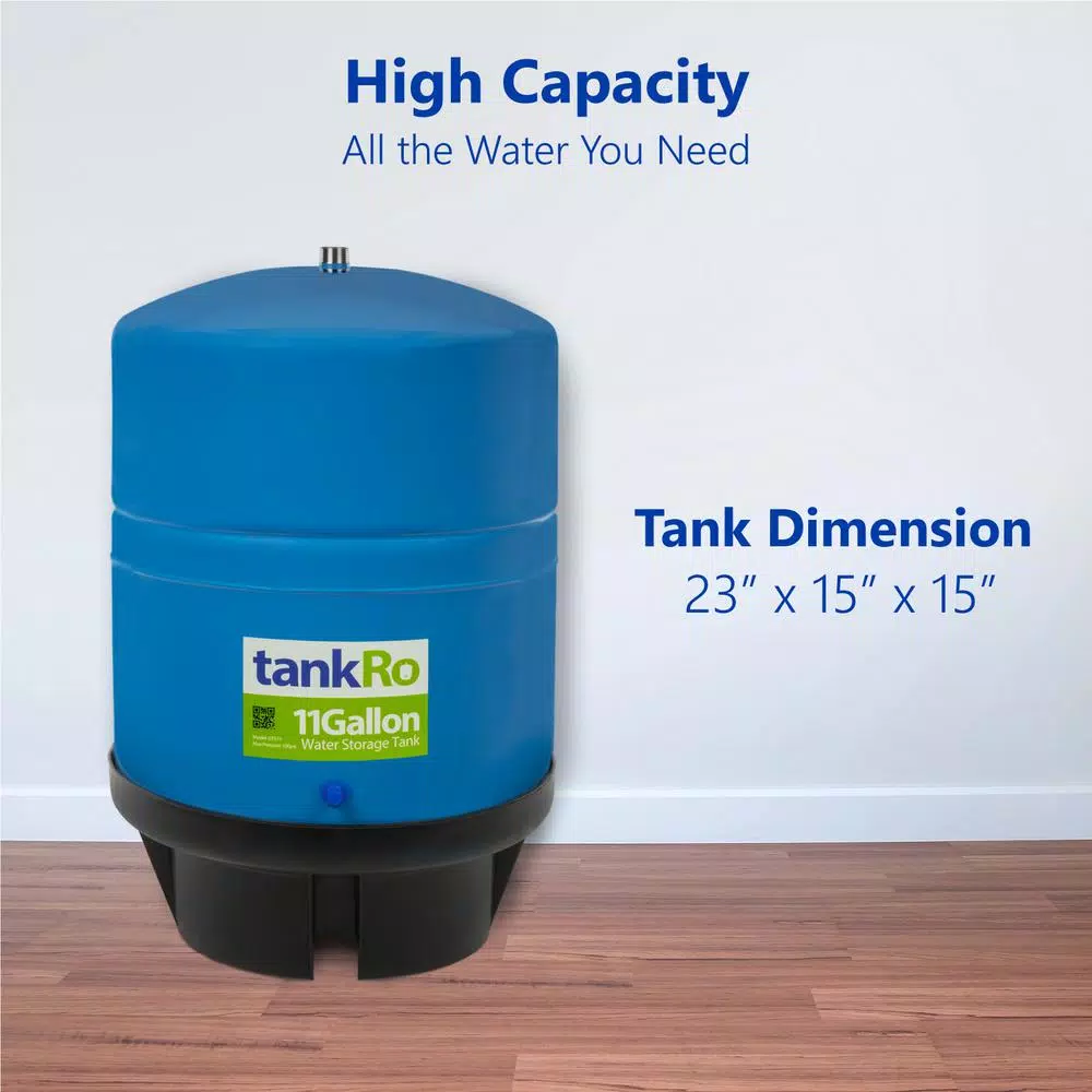 Express Water 11 Gallon Reverse Osmosis Storage Pressure Tank - 8 Gallon Capacity RO Water Filtration Expansion Tank