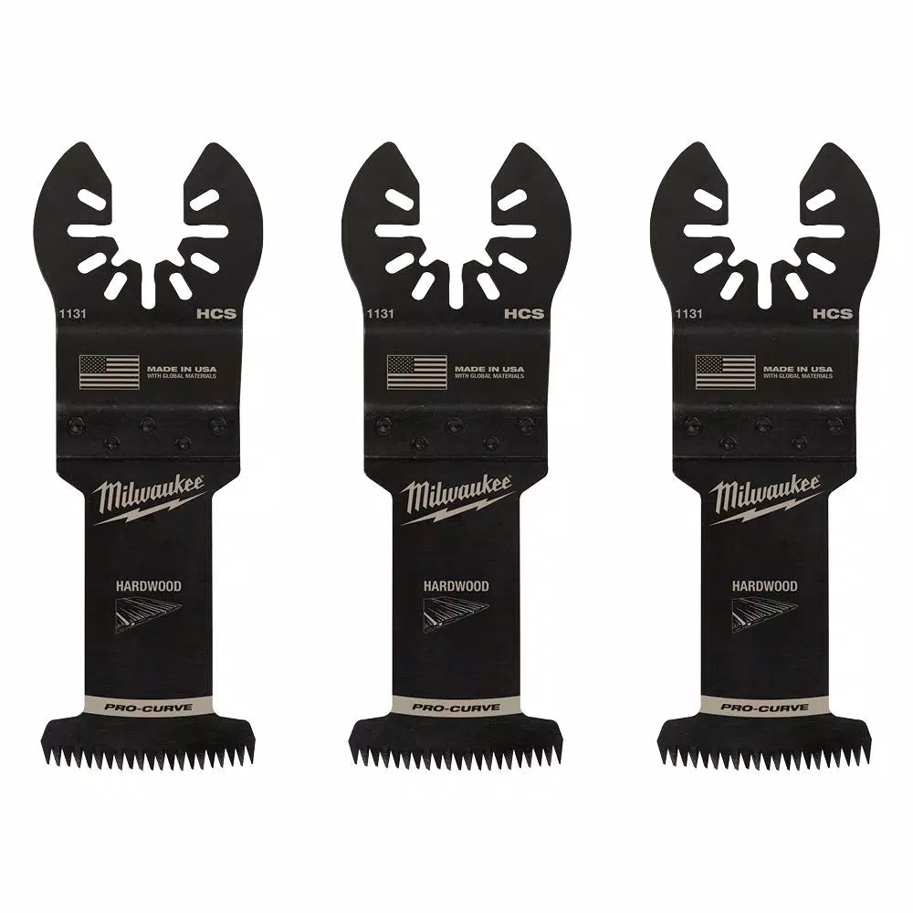Milwaukee 1-3/8 in. High Carbon Steel Japanese Tooth Oscillating Multi-Tool Blade 3-Pack