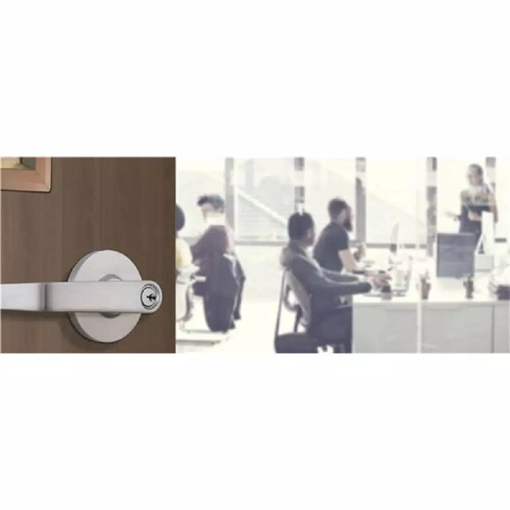 Universal Hardware Heavy Duty Keyed Entry Door Lever, Satin Chrome, 2-3/4 in. Backset