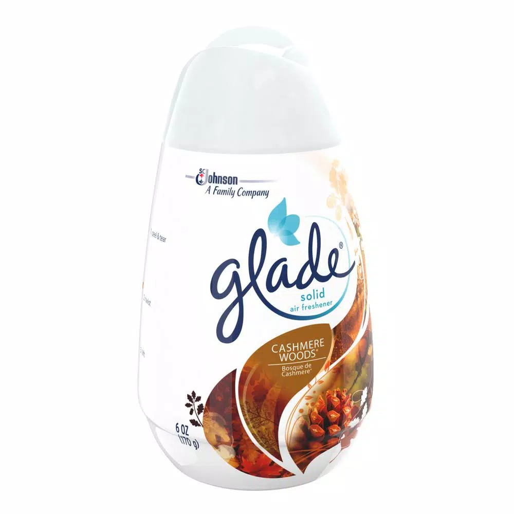Glade Cashmere Woods Solid Air Freshener, 6 oz. (Case of 12)