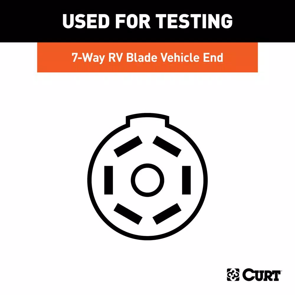 CURT 7-Way RV Blade Connector Tester for Trailer Wiring