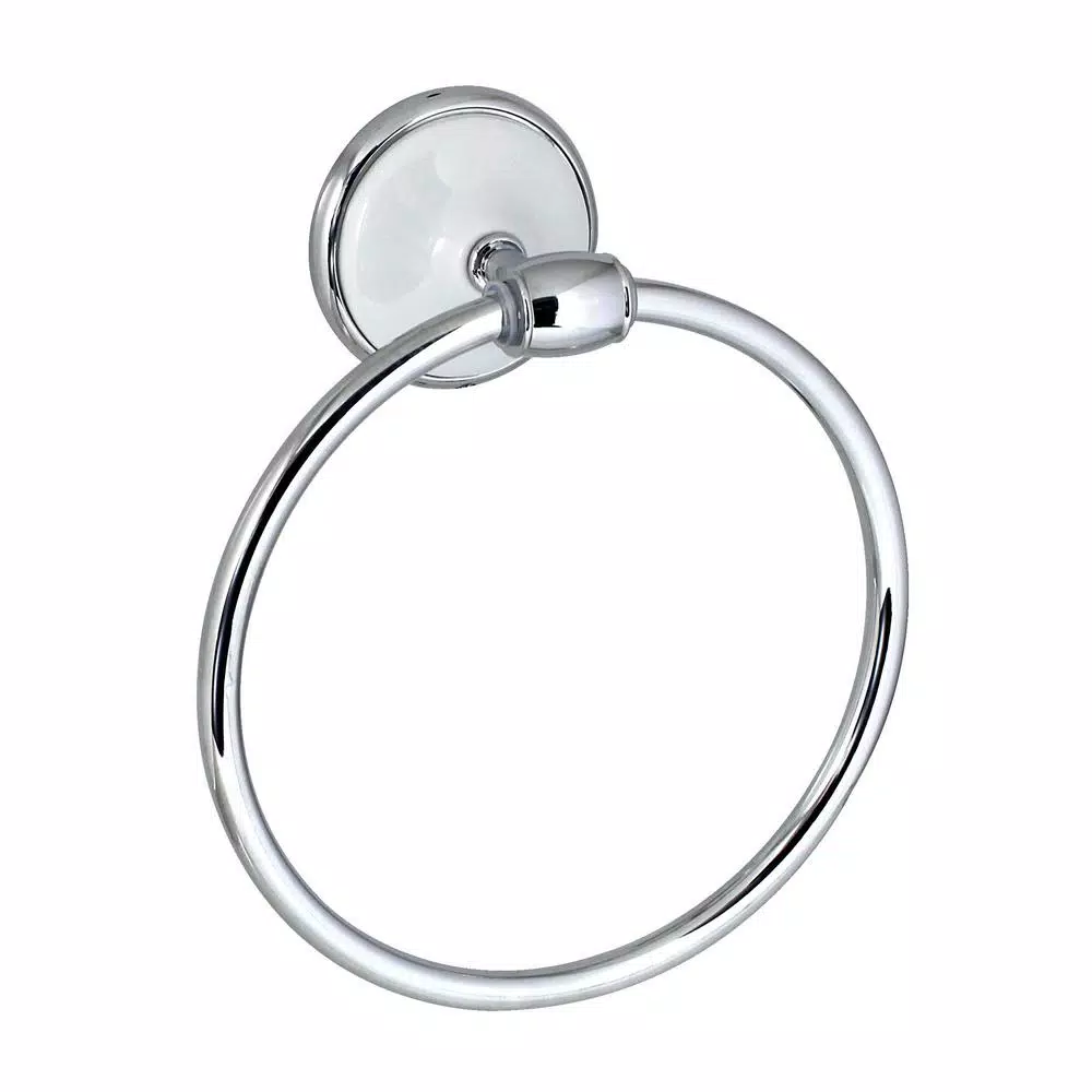 MODONA 4-Piece Bathroom Accessories Set, White Porcelain and Polished Chrome