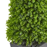 Nearly Natural 57 in. Artificial Eucalyptus Topiary Tree with Slate Planter, UV-Resistant Indoor/Outdoor Decor thumbnail 2