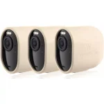 Wasserstein Protective Silicone Skins for Arlo Ultra, Ultra 2, Pro 3, and Pro 4 - 3-Pack, Beige thumbnail 1