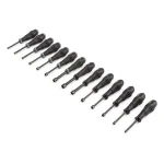 TEKTON 14-Piece Nut Driver Set, 3/16-1/2 in. and 5-10 mm SAE/Metric thumbnail 1