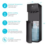 Avalon Self-Cleaning Bottom Loading Water Cooler - Black Stainless Steel, 3 Temperatures thumbnail 5