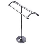 Kingston Brass Pedestal Round Plate Floor Standing Towel Rack - Polished Chrome thumbnail 1
