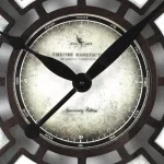 FirsTime Majestic 29 in. Round Hollow Wall Clock, Aged Espresso Brown thumbnail 3