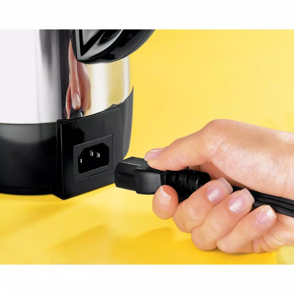 Hamilton Beach 12-Cup Stainless Steel Cordless Electric Percolator with Chrome Mirror Finish