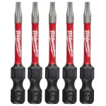 Milwaukee SHOCKWAVE Torx T10 2 in. Impact Duty Steel Screwdriver Bits, 5-Pack thumbnail 1