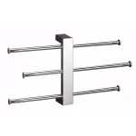 Nameeks Gedy Bridge Wall Mounted Polished Chrome Towel Rack with 3 Adjustable Sliding Bars thumbnail 1