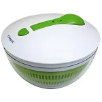 Ozeri FRESHSPIN Salad Spinner and Serving Bowl, Swiss Designed, BPA-Free, Green thumbnail 1