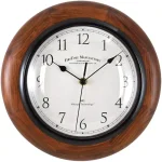 FirsTime & Co. FirsTime 11 in. Walnut Solid Wood Round Wall Clock thumbnail 2