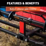 CURT 48 in. x 20 in. Steel Basket Style Hitch Cargo Carrier, 500 lb. Capacity, 2 in. Receiver with Adapter thumbnail 8