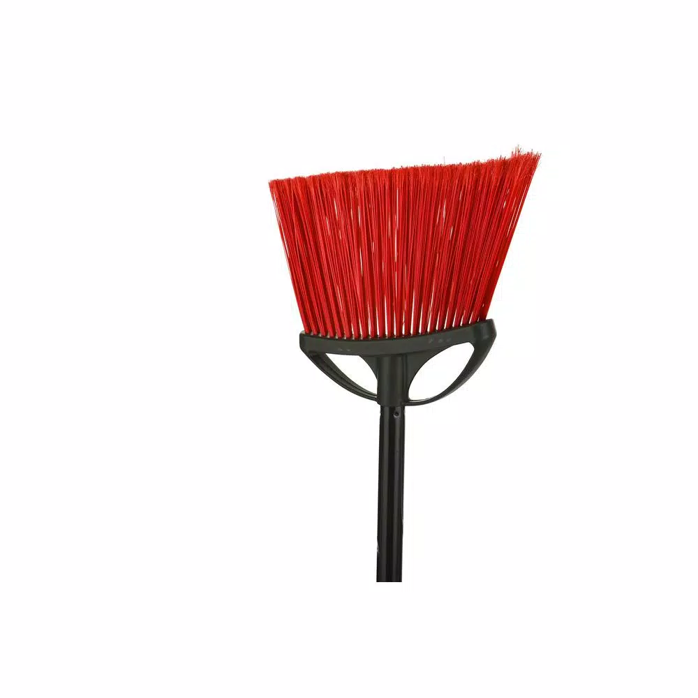 Alpine Industries 10 in. Red Angle Broom with Fiberglass Handle, 2-Pack