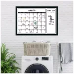 Amanti Art 38 in. W x 26 in. H Framed Glass Dry Erase Calendar Board, Mezzanotte Satin Black Wood thumbnail 8